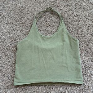 American Eagle Green Halter Tank
